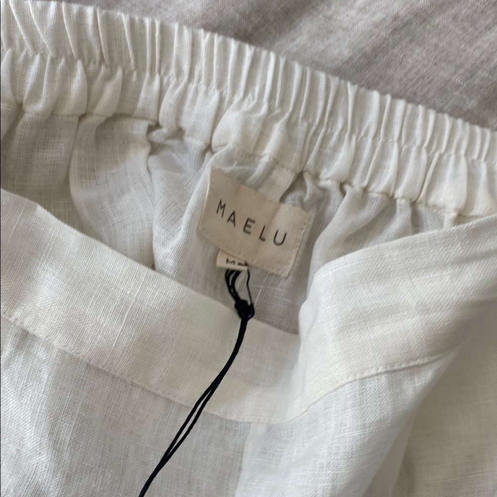 Cream linen pants - Picture 3 of 4